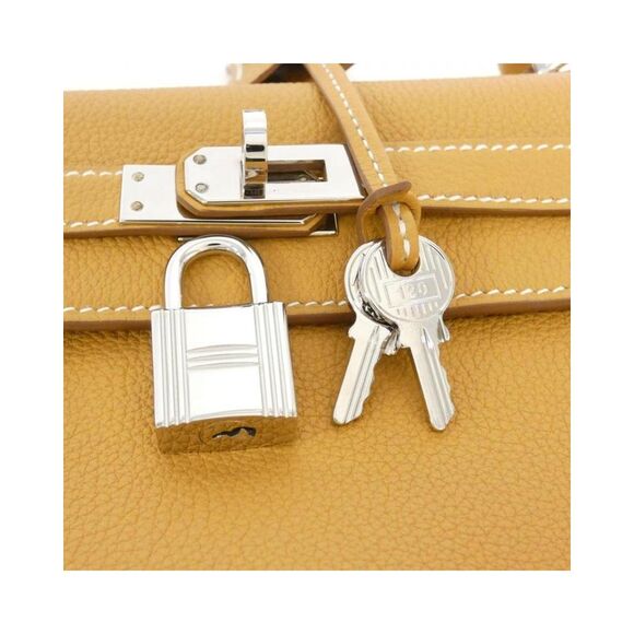 Pre Loved Hermes Kelly 28 Sellier Handbag Women Yellow - Picture 6 of 8